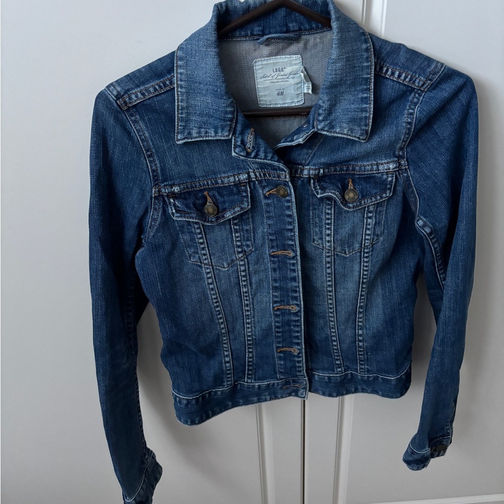 Vintage Denim Jacket with sequin dragon